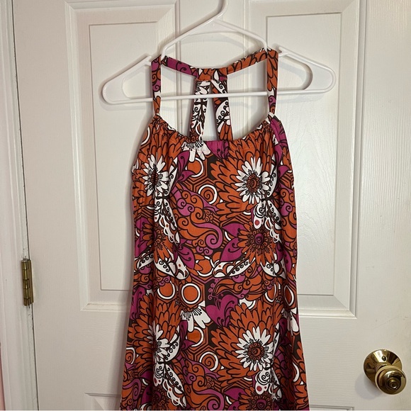 Prana Orange Congo Beats Floral Quinn Athletic Dress Women's Small - Picture 3 of 6